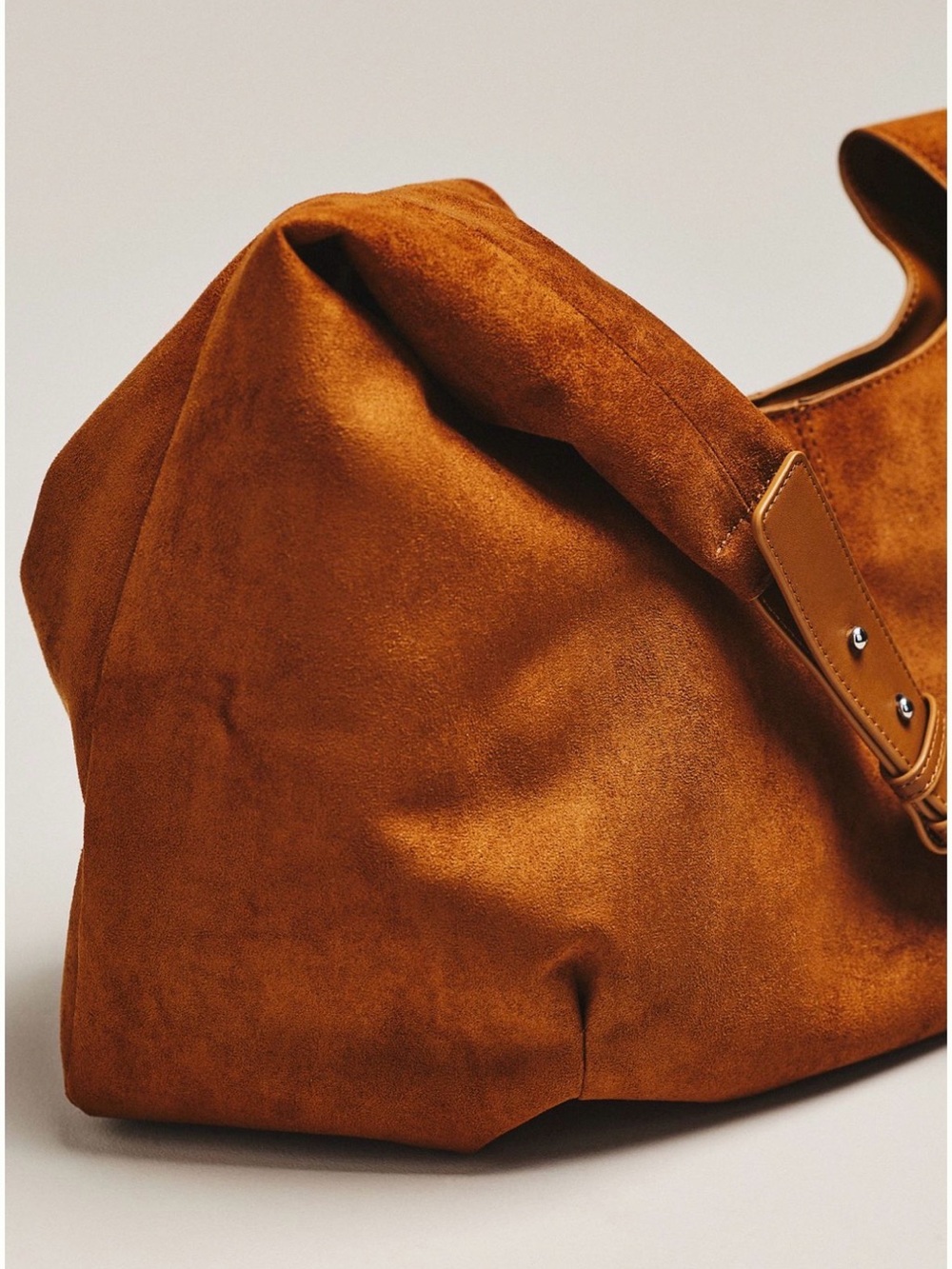 Anthropologie NWT large slouchy faux suede tote - Picture 3 of 6